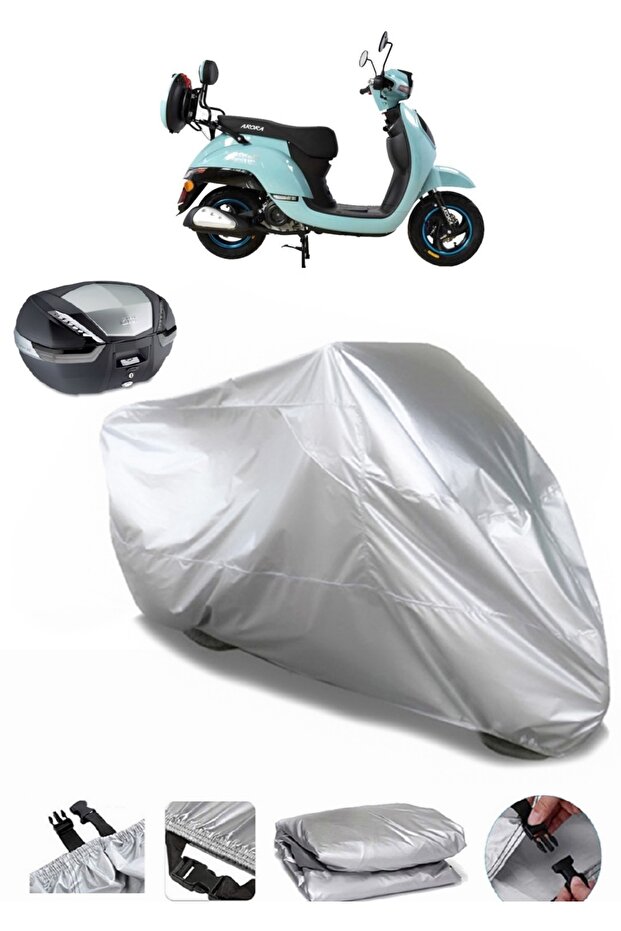 Arora AR 50-8 Espresso Rear Bag Compatible Motorcycle Tarpaulin Premium Quality Thick