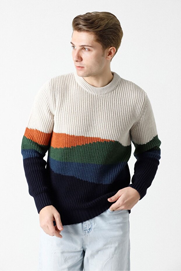 84600 Landscape Patterned Knitwear Sweater - 3