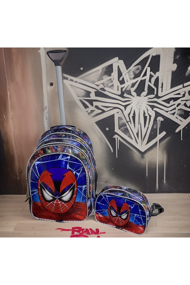 School bag with wheels and rickshaw