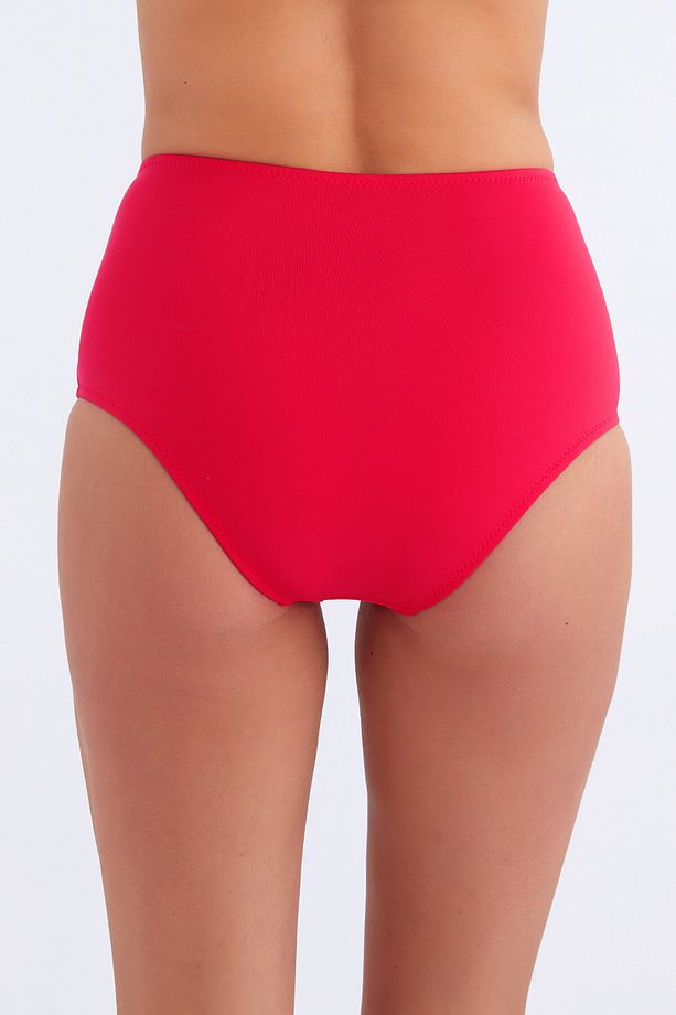 63048 Kırmızı Yüksek Bel Bikini Altı - 2