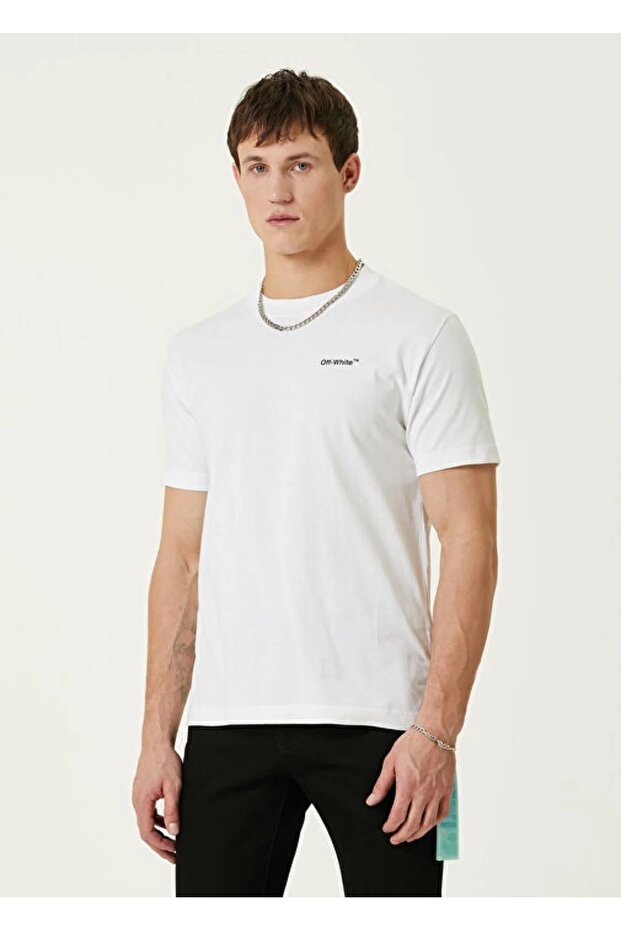 Off-White Beyaz Logolu Erkek Tshirt - 2