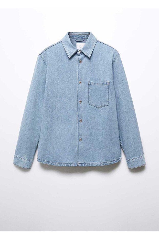 Cepli denim gömlek ceket - 3