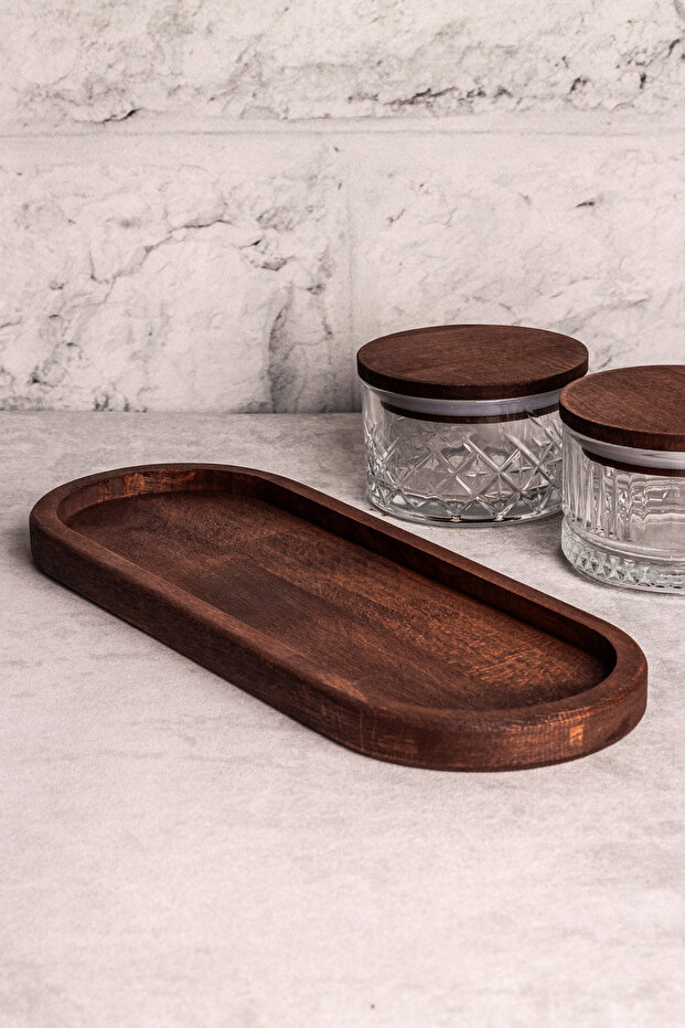 Ahşap Tepsi 3 Kaselik Elysia Timeless Uyumlu 30 cm - 3