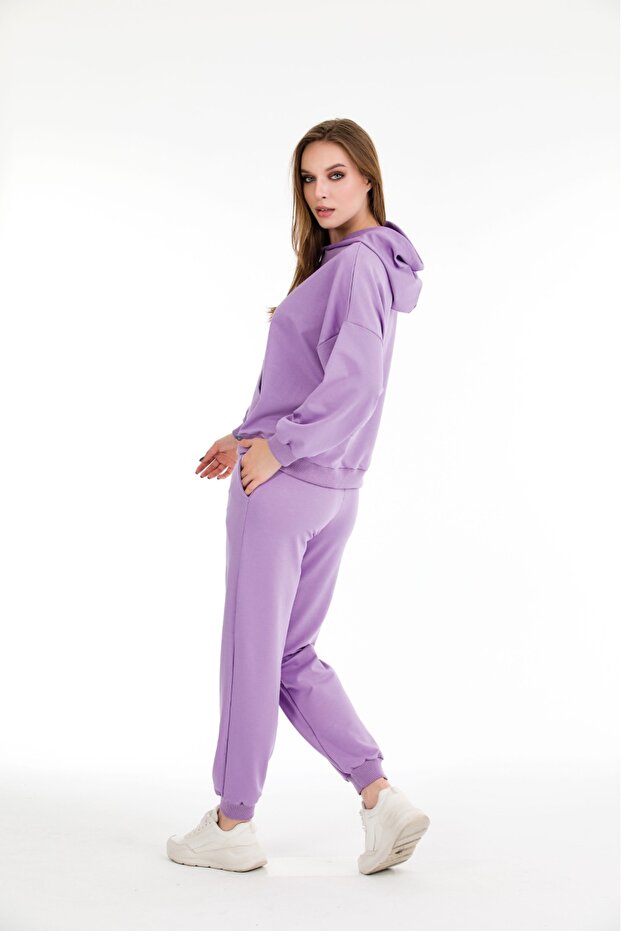 طقم بيجامة بغطاء للرأس بخيطين - 2