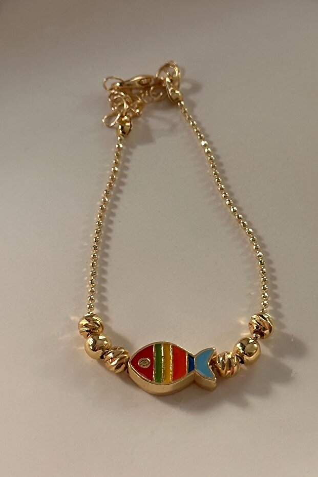 Thin Chain Colorful Fish and Dorica Model Bracelet