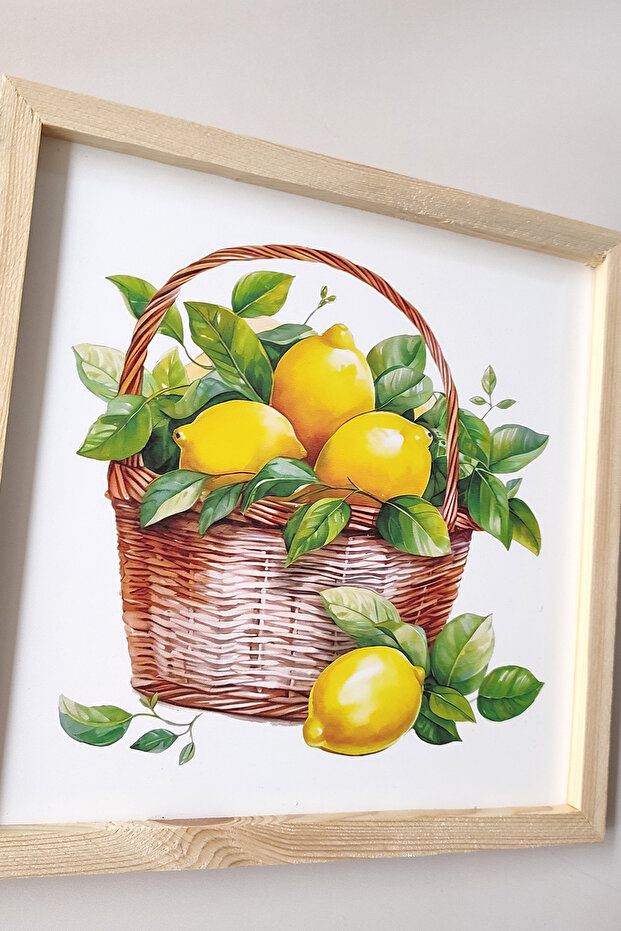 Lemon Basket Wooden Framed Table