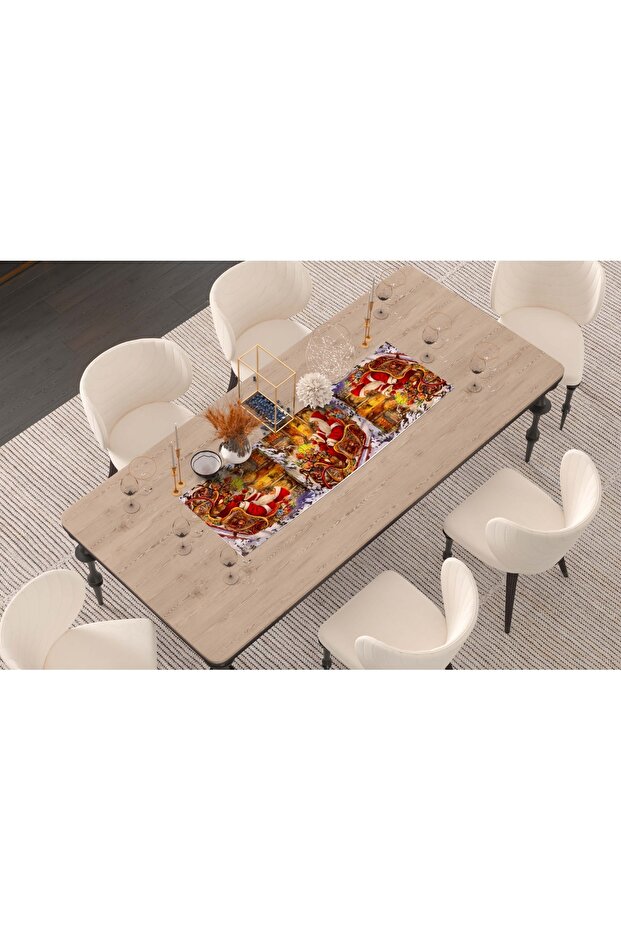 Menesa Home عيد الميلاد تحت عنوان نيول بابا منقوشة الرقمية المطبوعة عداء - 2