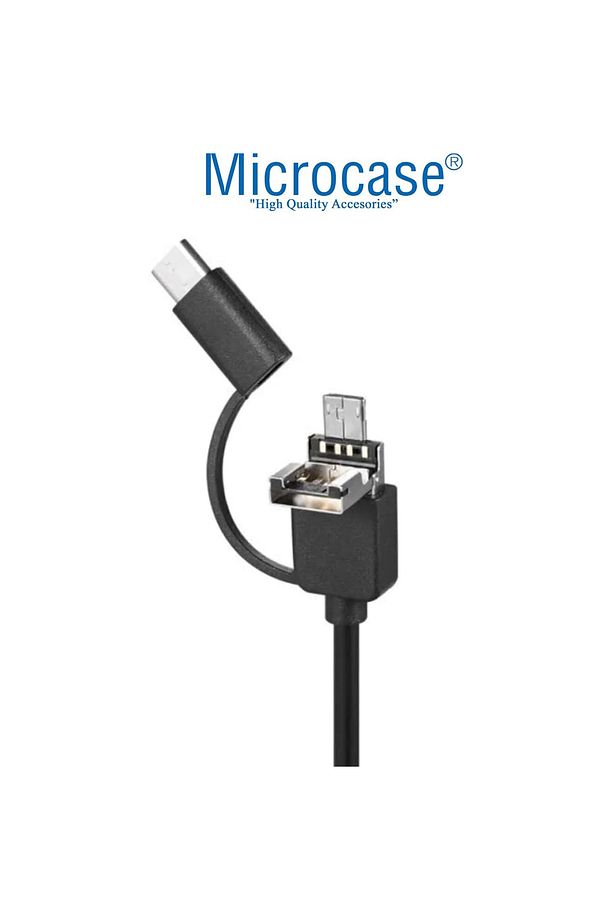 3'ü 1 Arada Kamera Mikrofon Usb 2.0 Usb Ve Type-c 6 Led Su Geçirmez 10 Metre Yılan Kamera AL3900 - 6