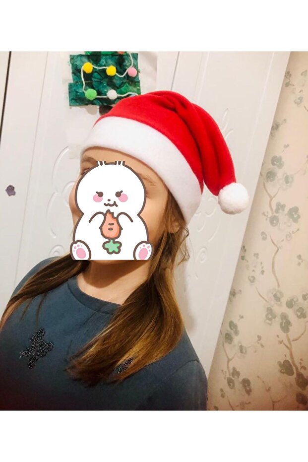 New Year Red Fleece Christmas Santa Hat - Party Hat