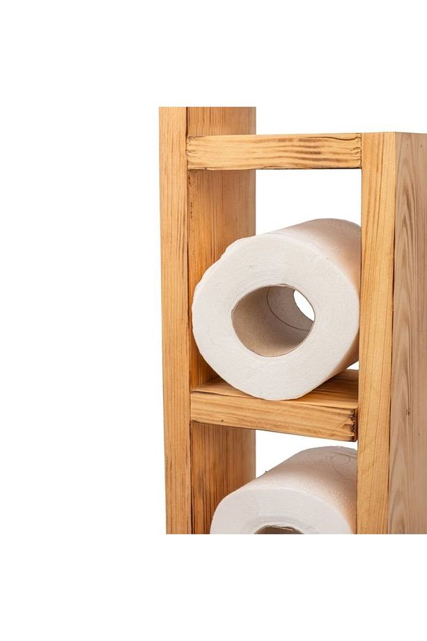 Dekor Wc Kağıtlık Tuvalet Kağıtlığı Ahşap Banyo Mutfak - 5