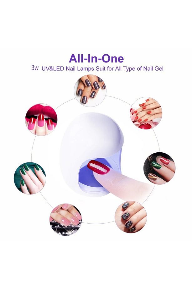 Mini Uv Led Nail Kurutucu Pratik Kullanım Oje Parmak - 1