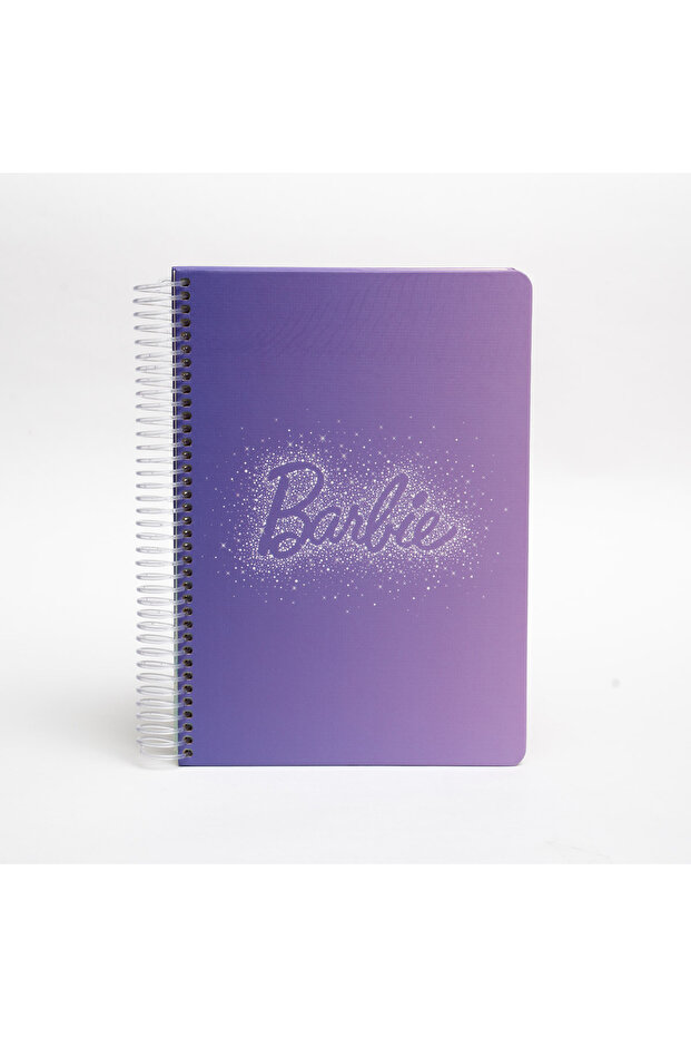 Barbie Sparkling Print Spiral Purple Boutique Notebook Dotted 24X17Cm - 96 Sheets