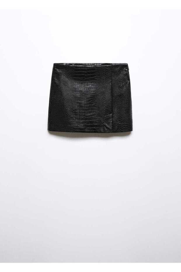 Timsah Derisi Görünümlü Mini Etek - 3