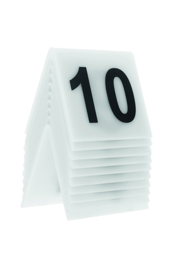 رقم الطاولة من 1 إلى 10 بليكسي أبيض