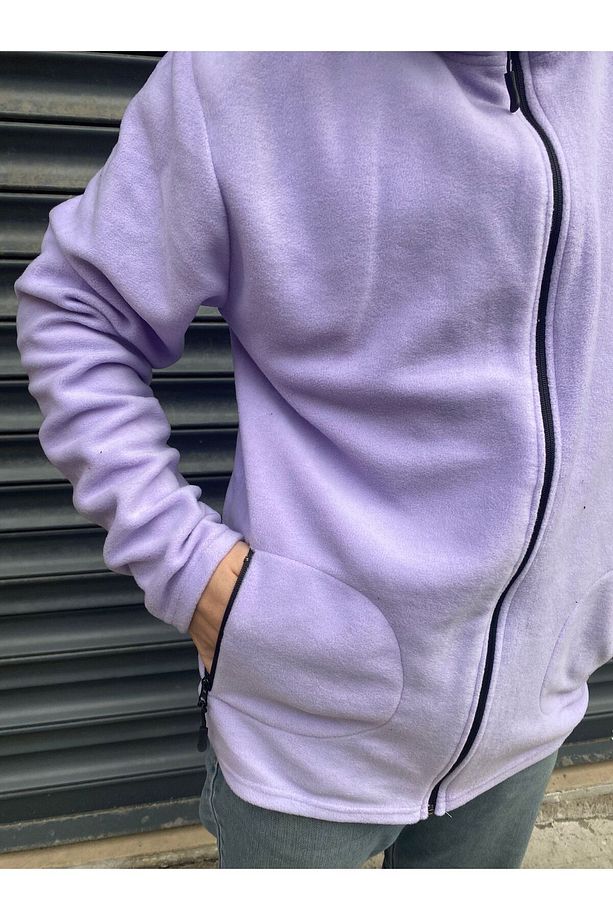 UNISEX Polar Soğuya Dayanıklı Standart-fit Cepli Tüylenme Yapmayan Erkek Polar Hırka - 4