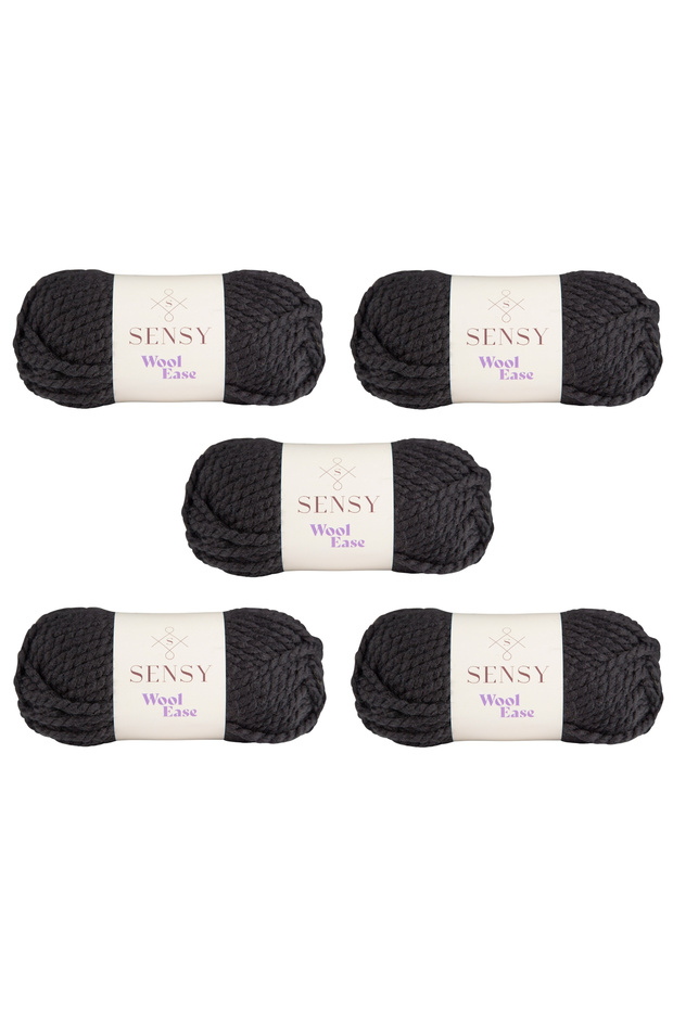 Wool Ease 5 Adet El Örgü İpi Atkı Bere Şapka İp Panço İpi Hırka İpliği Örgü İpi - 1