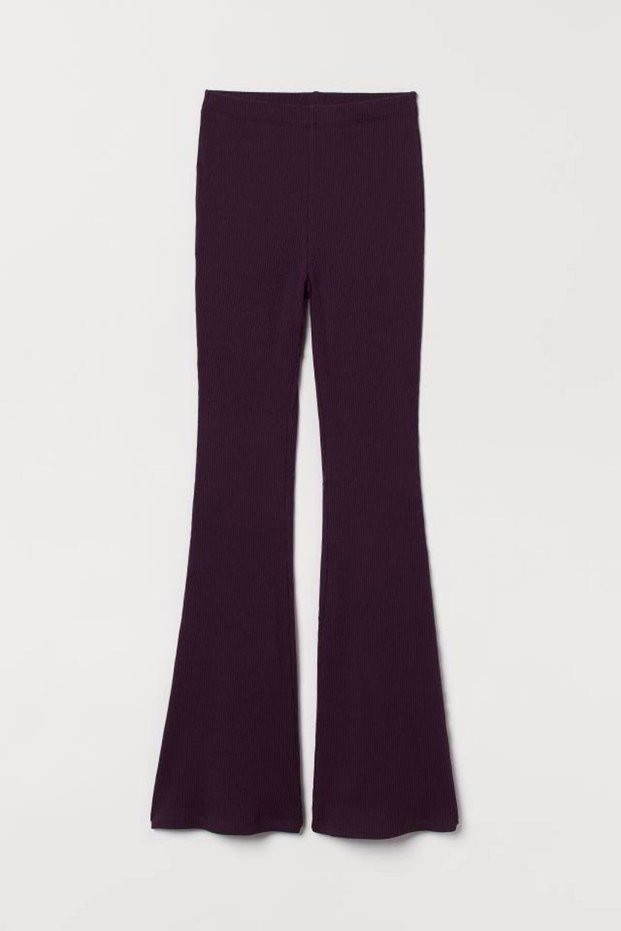 New Season Girls' Ribbed Flare Leg Tights, Pack of 2