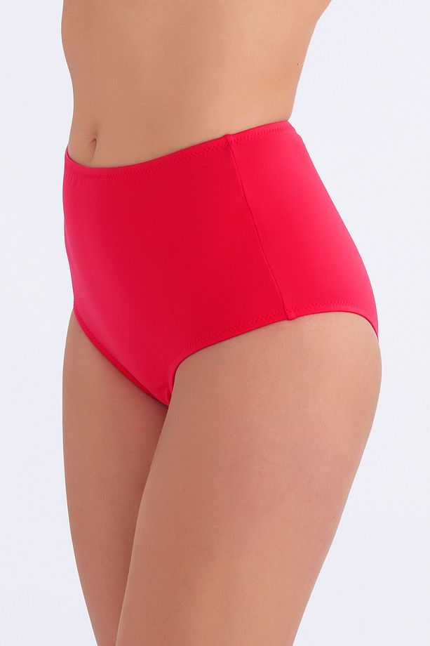 63048 Kırmızı Yüksek Bel Bikini Altı - 1