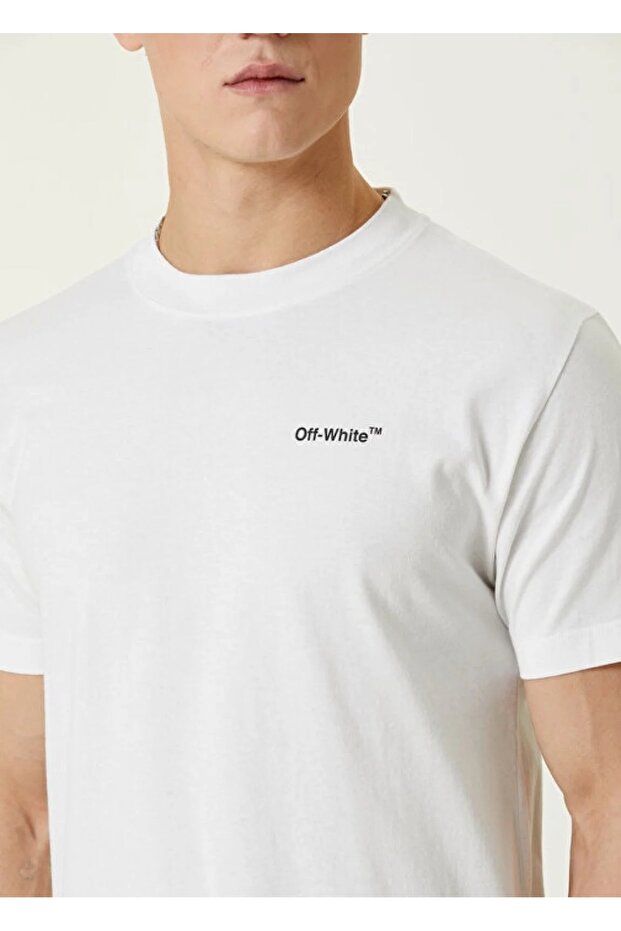 Off-White Beyaz Logolu Erkek Tshirt - 3