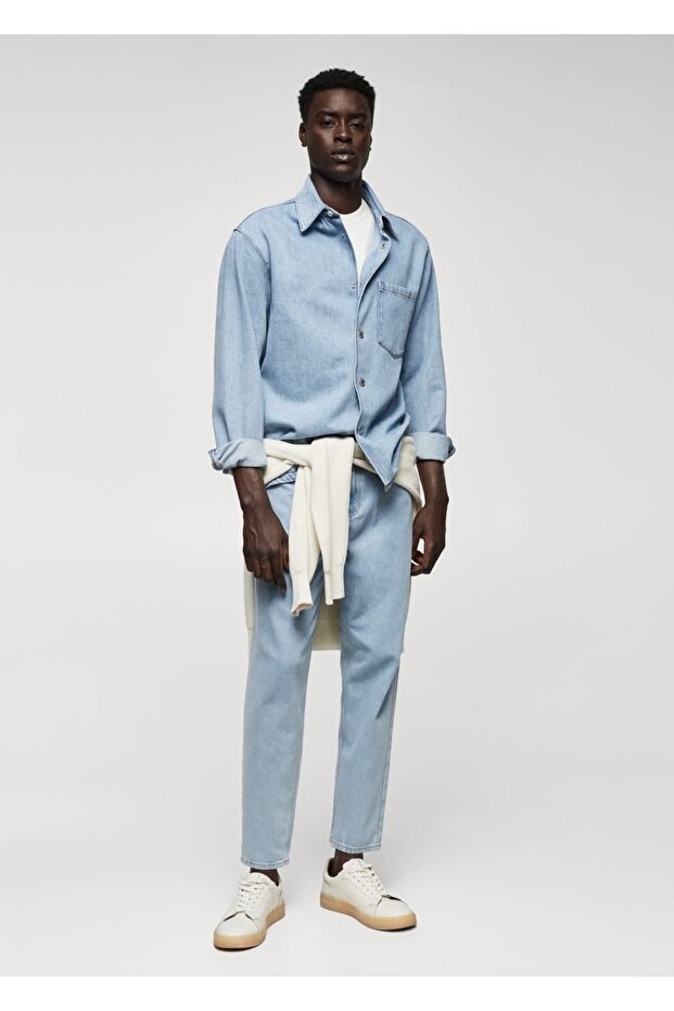 Cepli denim gömlek ceket - 2