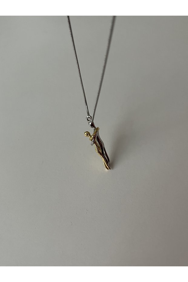 Steel Hug Me Hug Me Couple Necklace