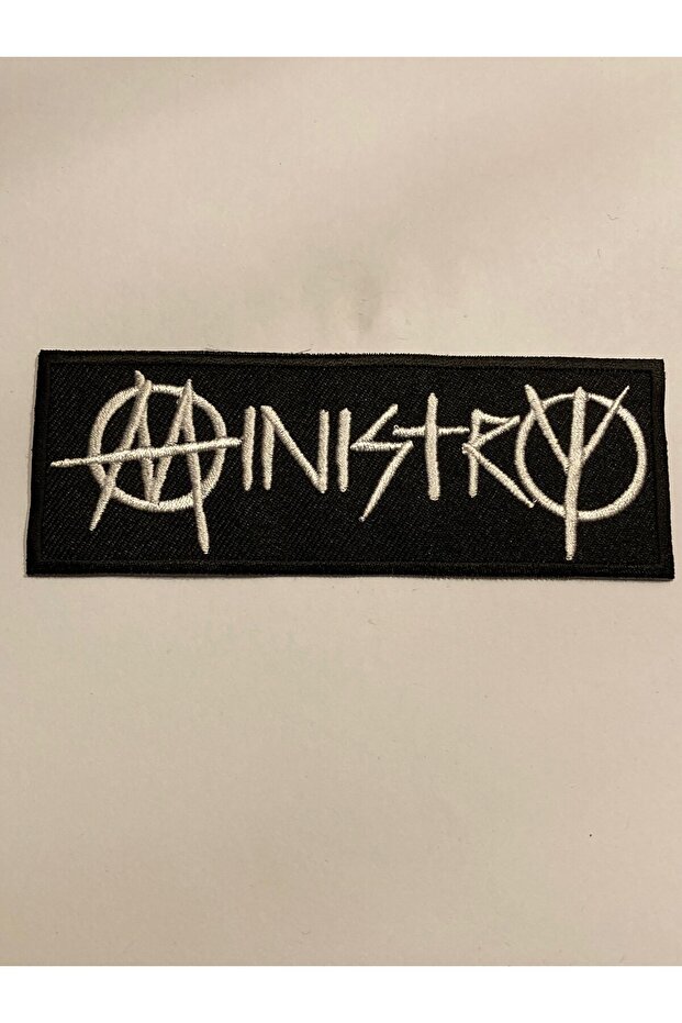 Ministry White Logo Patch,Peach,Mix and Jeans Patch
