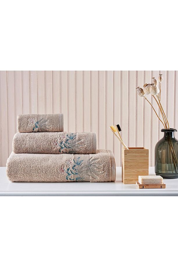 3'Lü Set Set Micro Orchide Bej - 1