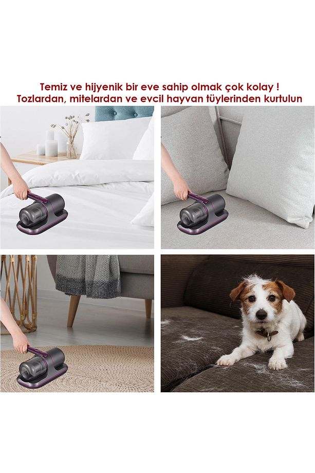 Şarjlı UV-C Işınlı 100W akar temizleme el süpürgesi - 3