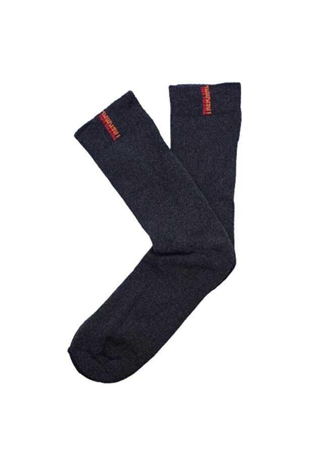 Men's Anthracite Winter Thick Cotton Thermal Long Terry Socks