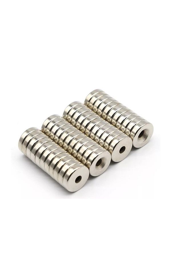 1 Adet Havşa Delikli, Neodyum Mıknatıs, 20mm X 5mm Delik Çapı : 10/5 mm Süper Güçlü Mıknatıs - 7