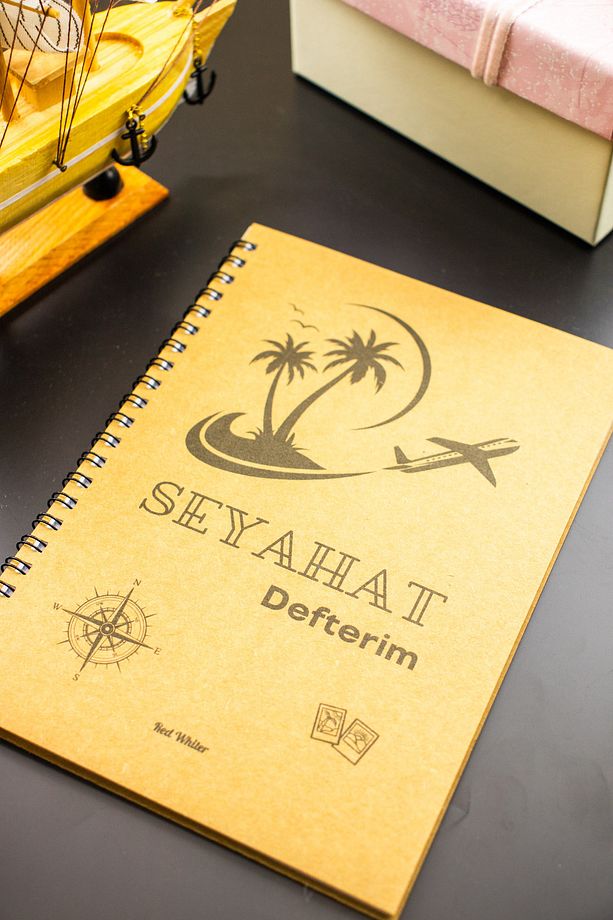 Hediyelik - A5 Notebook Seyahat Günlüğü Macera Defteri Kraft Kapak - 5
