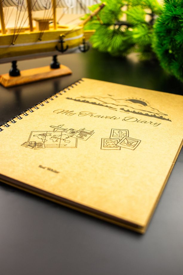 Hediyelik - A5 Seyahat Günlüğü Macera Defteri Kraft Kapak Notebook - 3
