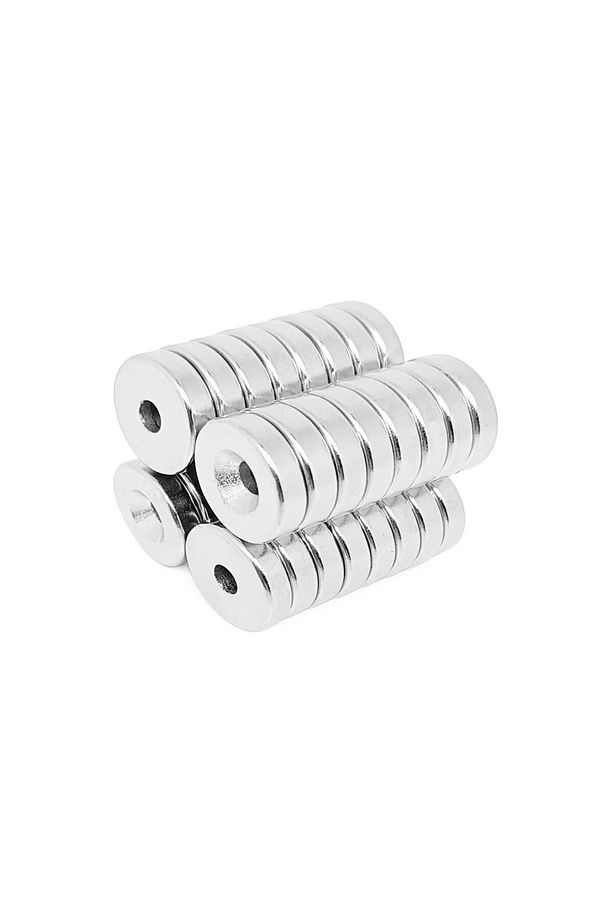 1 Adet Havşa Delikli, Neodyum Mıknatıs, 20mm X 5mm Delik Çapı : 10/5 mm Süper Güçlü Mıknatıs - 3