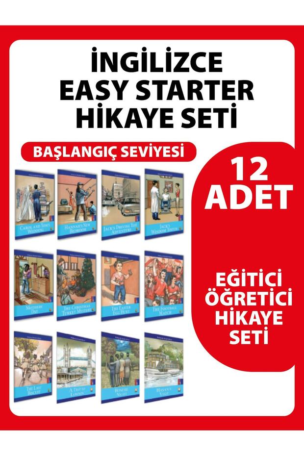 Kapadokya Yayınları Ingilizce Easy Starter.12,li . Hikaye Seti.4-5-6 Sınıflar Için (BAŞLANGIÇ SEVİYESİ IÇİN UYGUNDUR .)