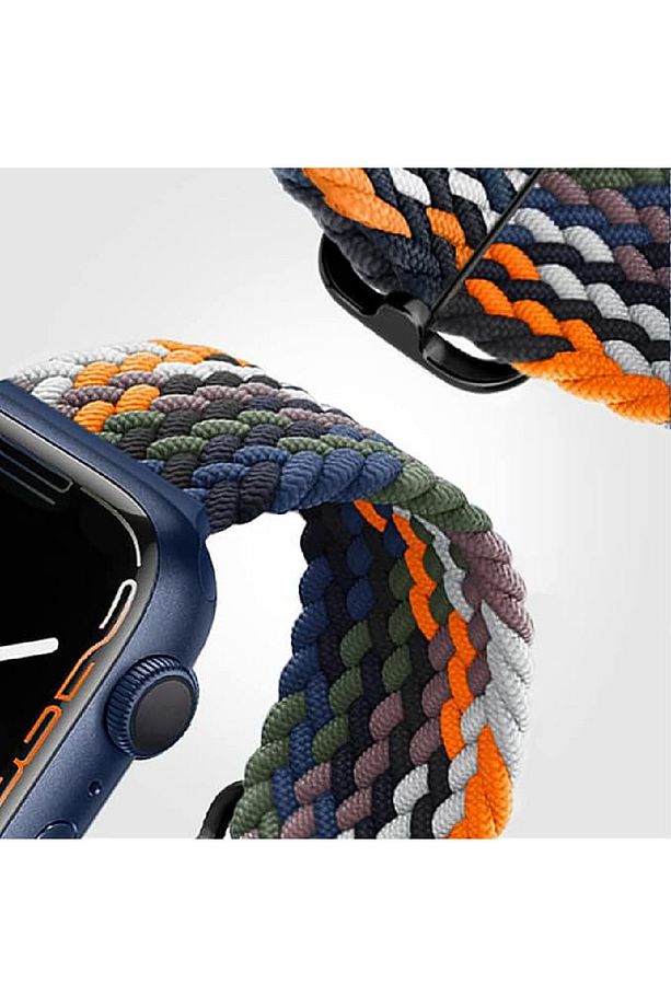 Apple Watch Uyumlu 38mm 40mm 41mm 1/2/3/4/5/6/se/7/8/9 Kordon Loop Örgülü Kordon - 2