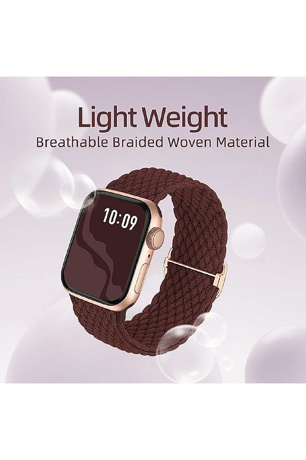 Apple Watch Uyumlu 38mm 40mm 41mm 1/2/3/4/5/6/se/7/8/9 Kordon Loop Örgülü Kordon - 3