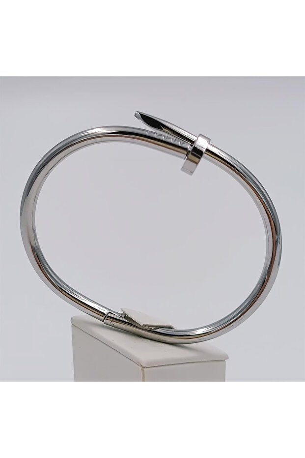 Unisex Silver Color Nail Bracelet - Cartier - 1