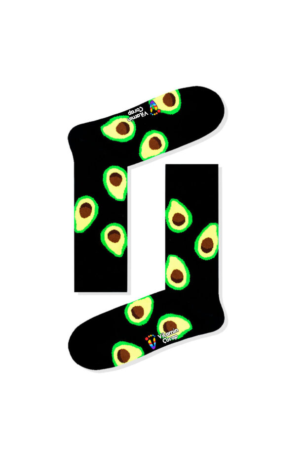 جوارب الأفوكادو باللون الأسود - 1