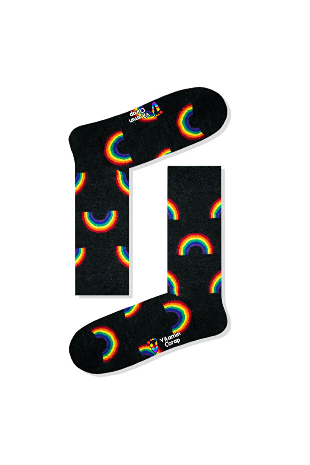 جوارب بلون قوس قزح أنثراسايت - 1