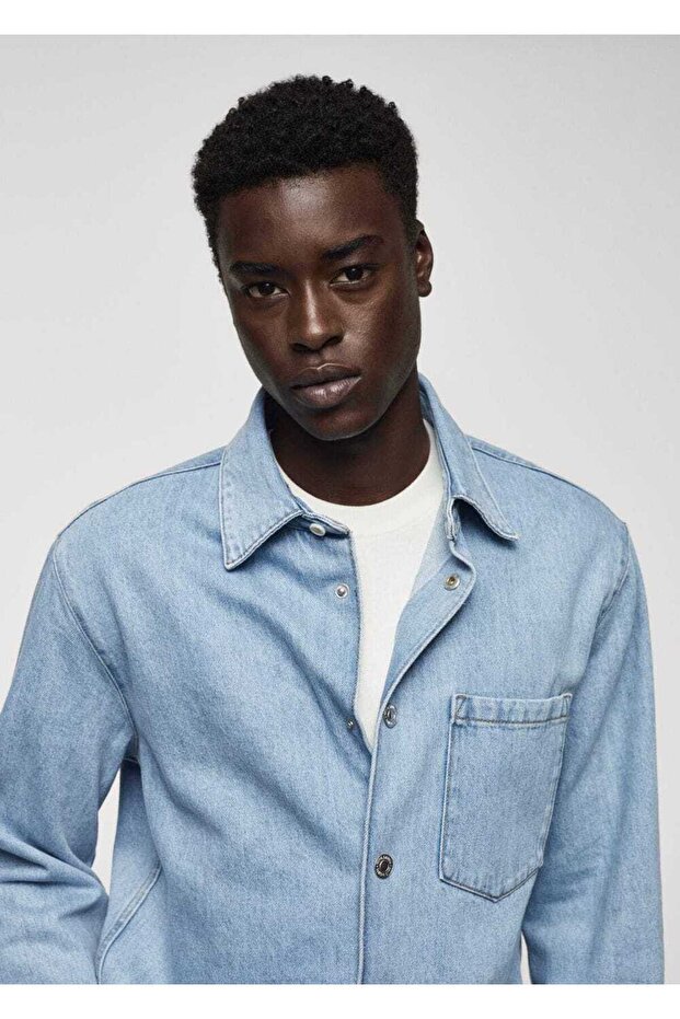 Cepli denim gömlek ceket - 8