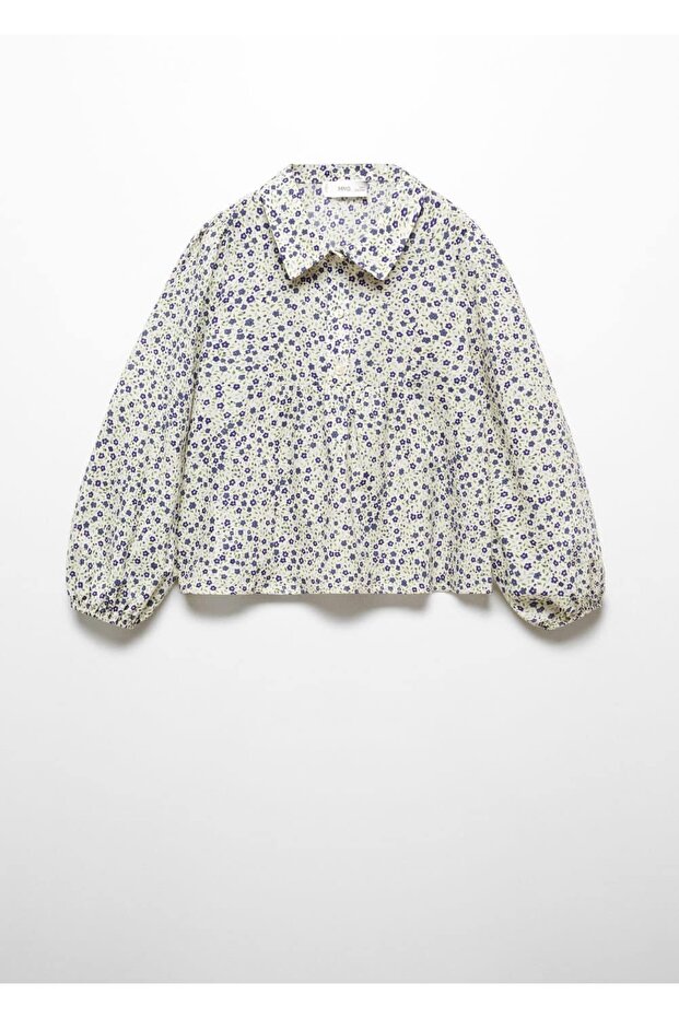 Çiçek desenli bluz - 1