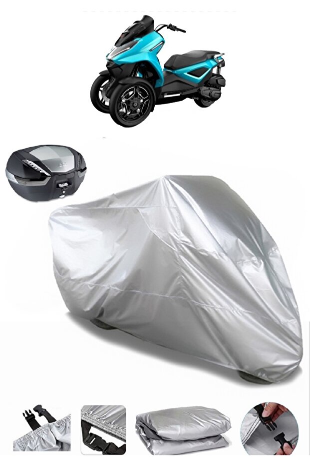 Qooder Quadro 4D Rear Bag Compatible Motorcycle Tarpaulin Premium Quality Thick