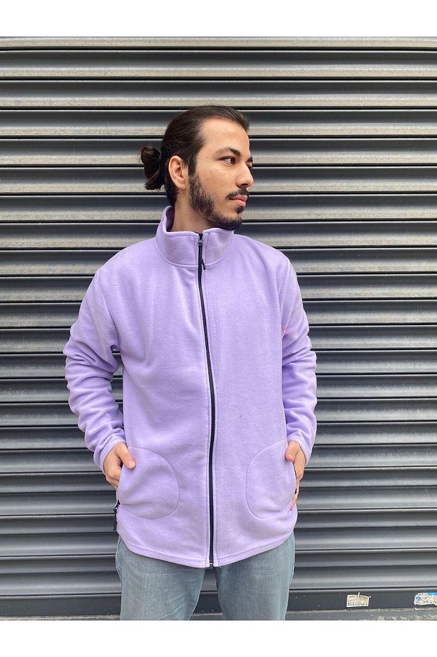 UNISEX Polar Soğuya Dayanıklı Standart-fit Cepli Tüylenme Yapmayan Erkek Polar Hırka - 6