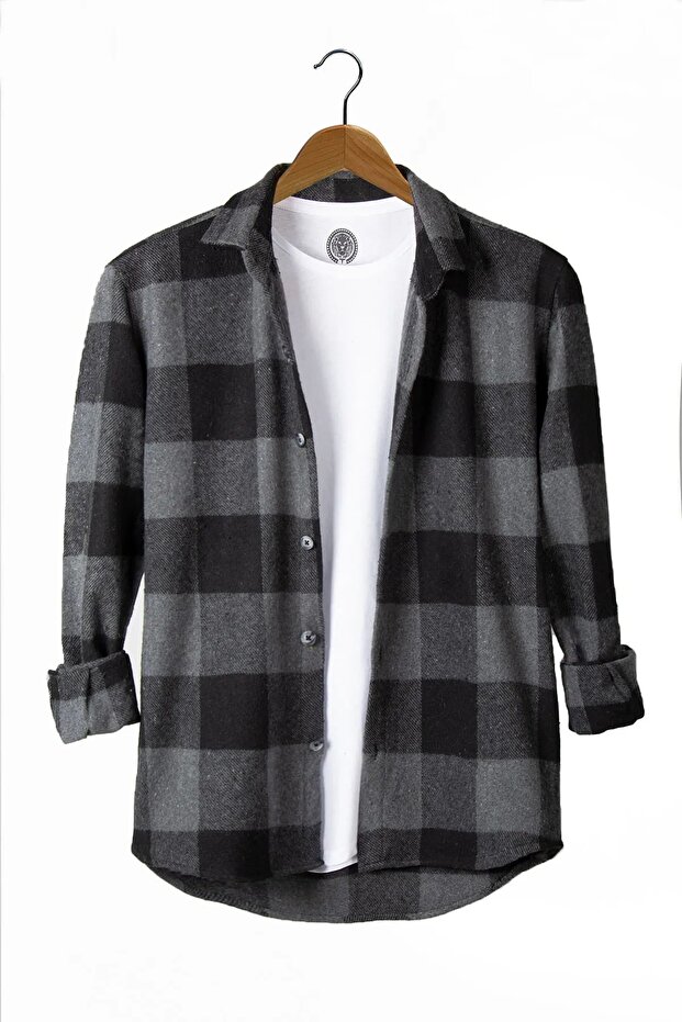 Lumberjack Shirt Black Buttoned
