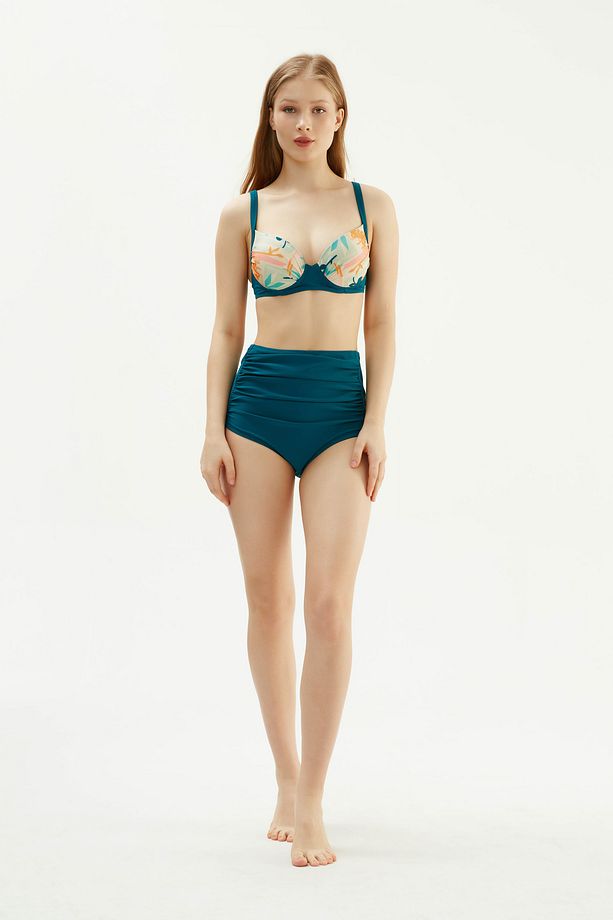 Yeşil 2070Esbk Kaplı Yüksek Bel Bikini Tk. - 1