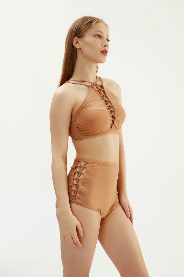 Vizon 2034Esbk Halter Yaka Bikini takım - 2