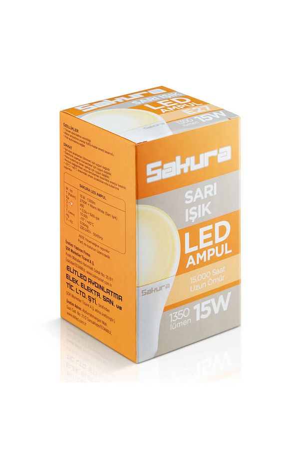 Sarı Işık Led Ampul 15w 1350 Lümen 4 Adet - 1