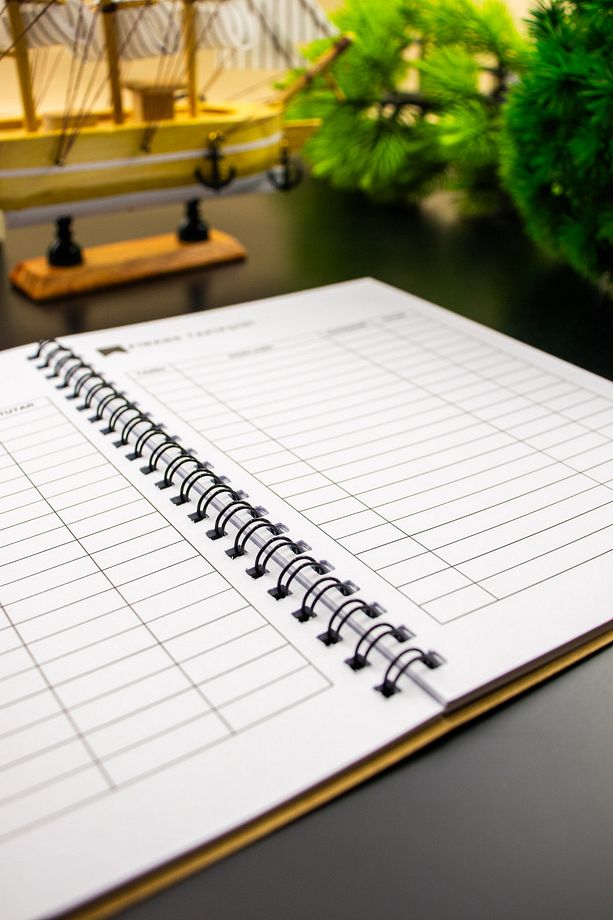 Finans Takip Defteri Tasarımlı iç Yapraklar 14x20 cm Karton Kapaklı Spiralli Notebook - 4