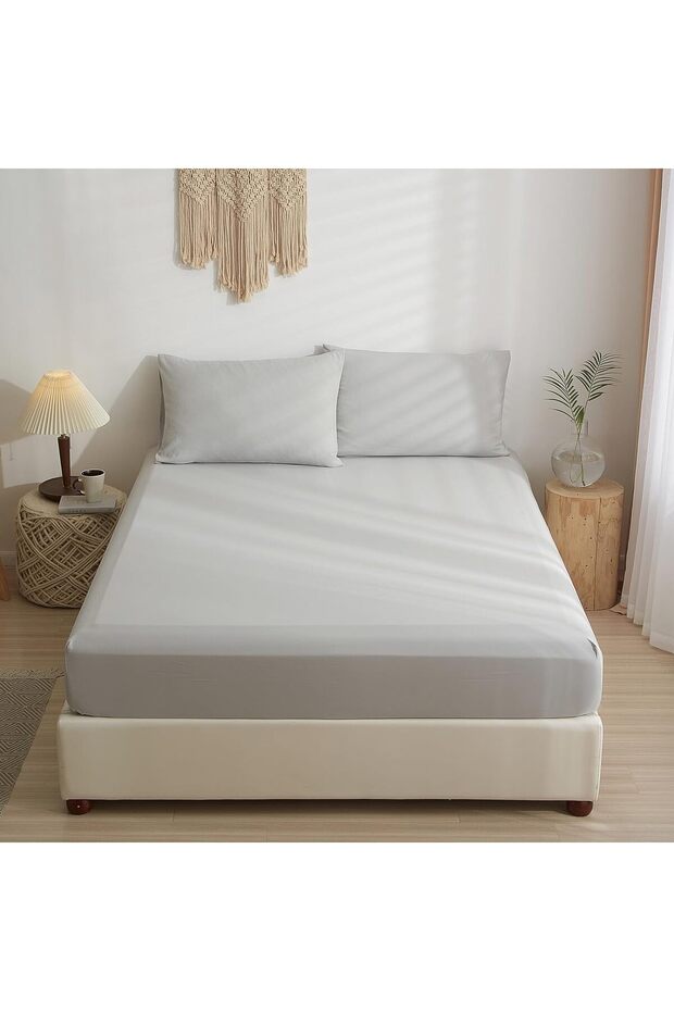 Ranforce Fabric Elastic Sheet Set and Pillow Case Double - Single 180x200 - 1
