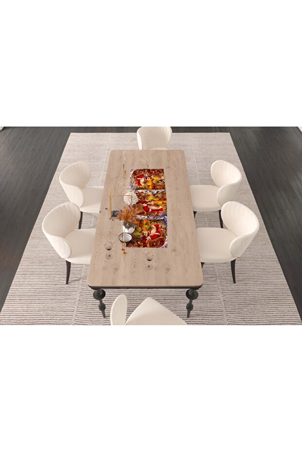 Menesa Home عيد الميلاد تحت عنوان نيول بابا منقوشة الرقمية المطبوعة عداء - 1